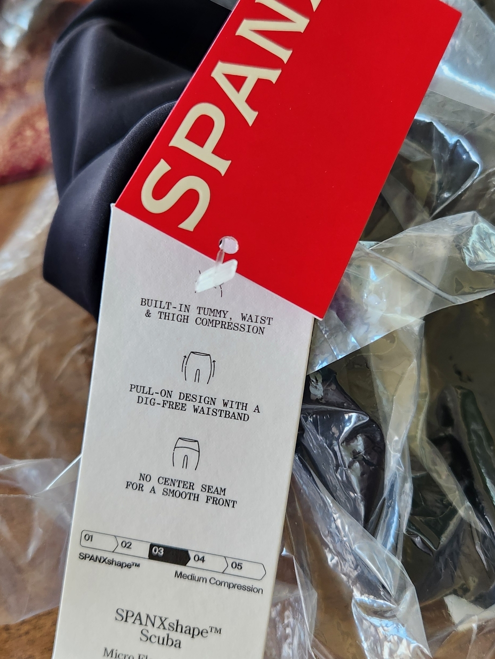 SPANX Classic Black Scuba Micro Flare Legging - Picture 6 of 6